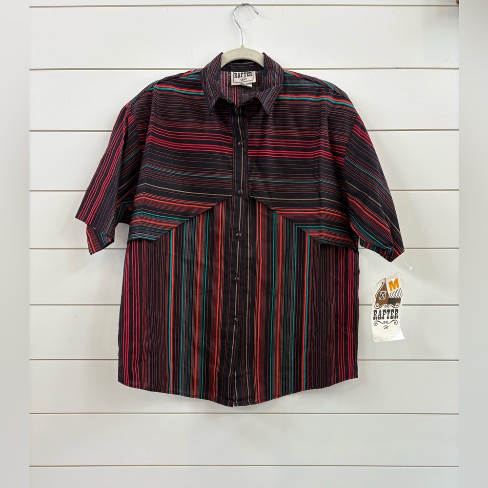 Vintage Men’s Rafter Western Short Sleeve Button Up- 100% Cotton